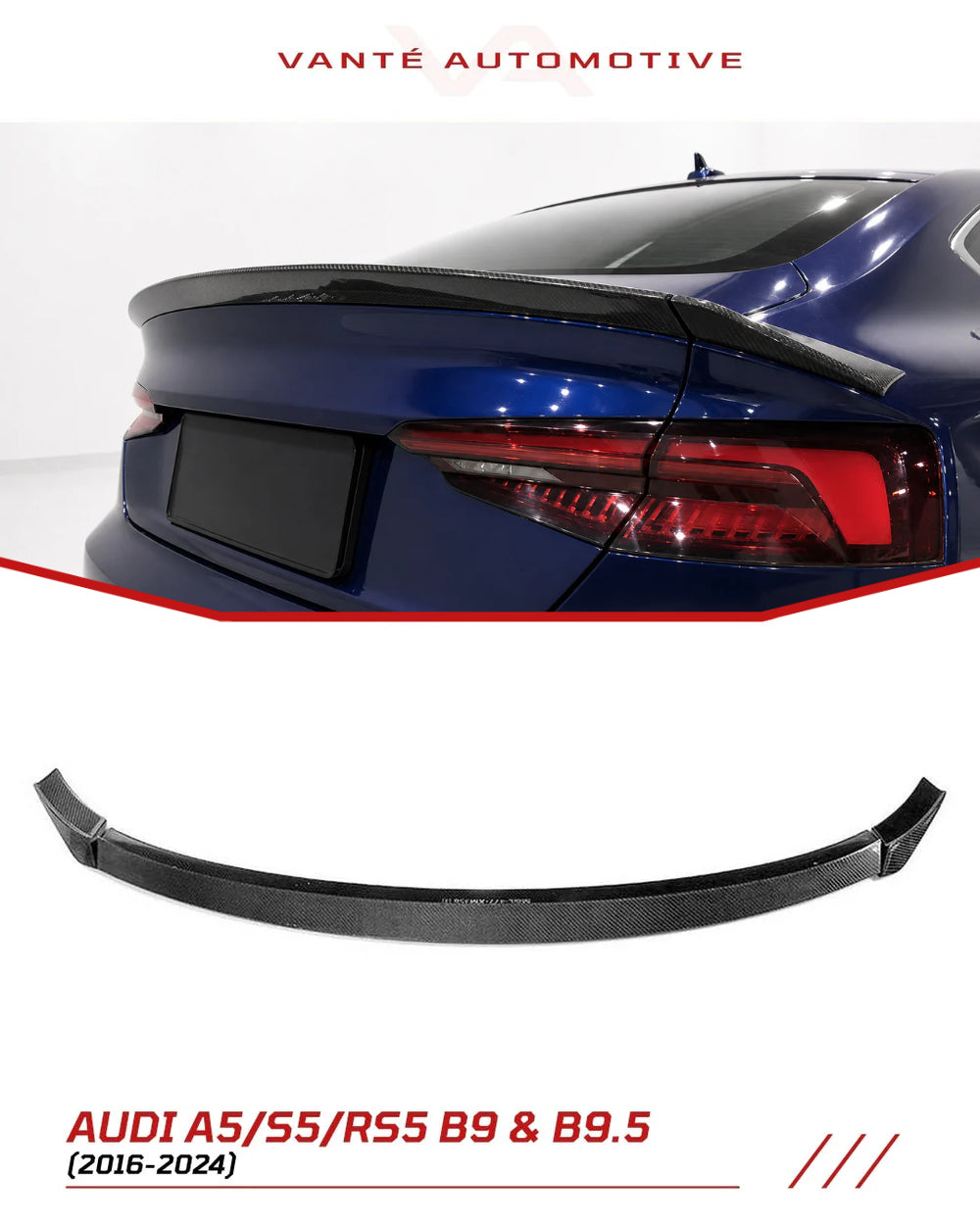 Audi A5/S5 B9 und B9.5 Sportback Carbon-Faser-Spoiler