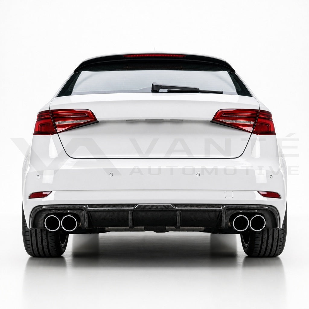Diffuseur arrière en fibre de carbone V2 pour Audi A3/S3 8V.5