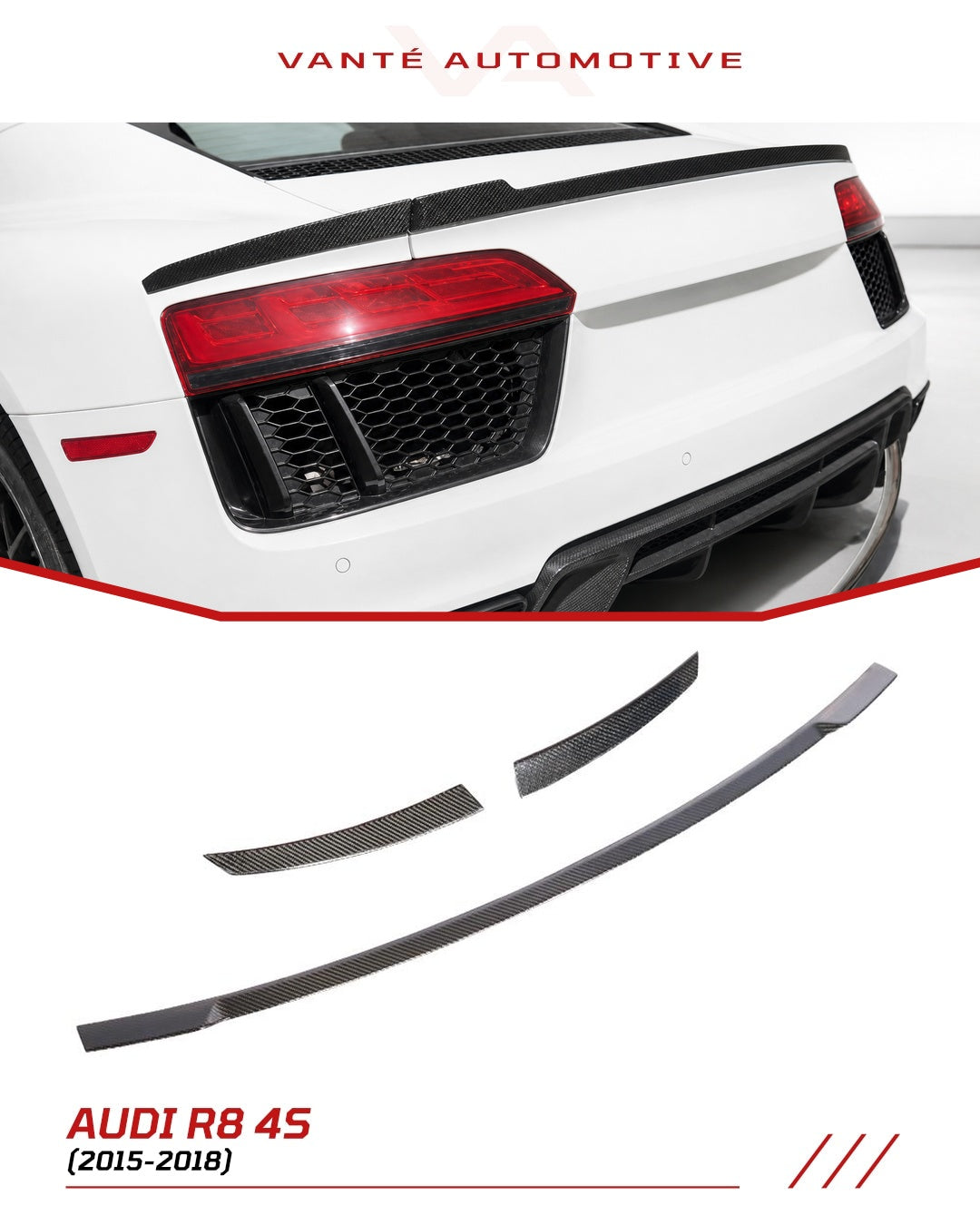 Audi R8 4S Carbon Fiber Heckspoiler Flügel