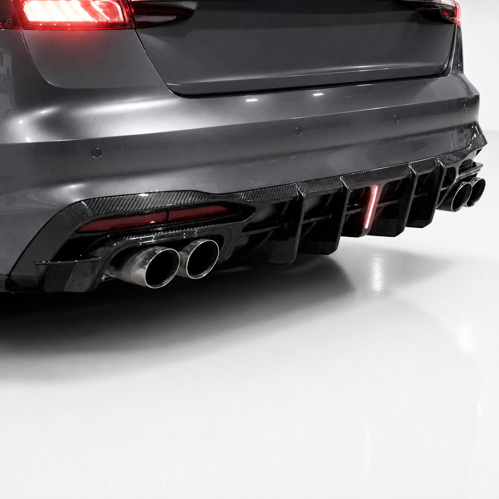 Audi S4/RS4 B9.5 カーボンファイバーリアディフューザー V1