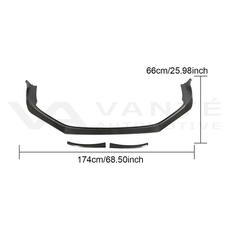 Porsche 718 Boxster/Cayman Carbon Fibre Three-Stage Front Lip