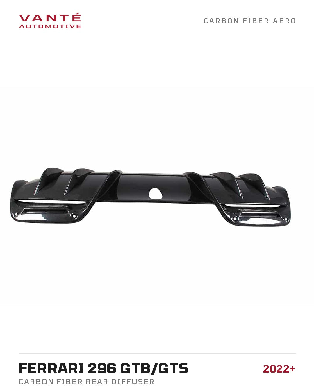Ferrari 296 GTB/GTS Carbon Fibre Rear Diffuser