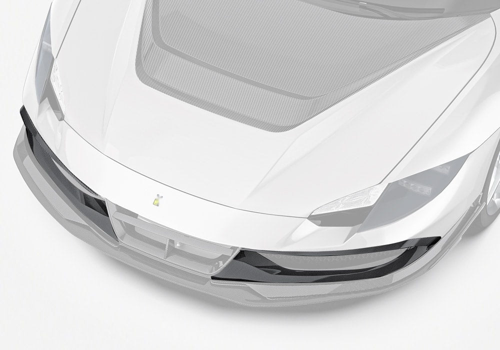 Ferrari 296 GTB GTS Carbon Fibre Front Canards - aerodynamic race-inspired upgrade