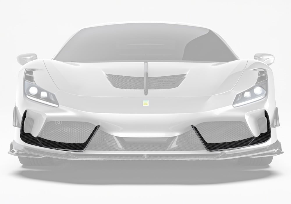 Ferrari F8 Tributo Carbon Fibre Front Air Intakes - precision aerodynamic styling upgrade