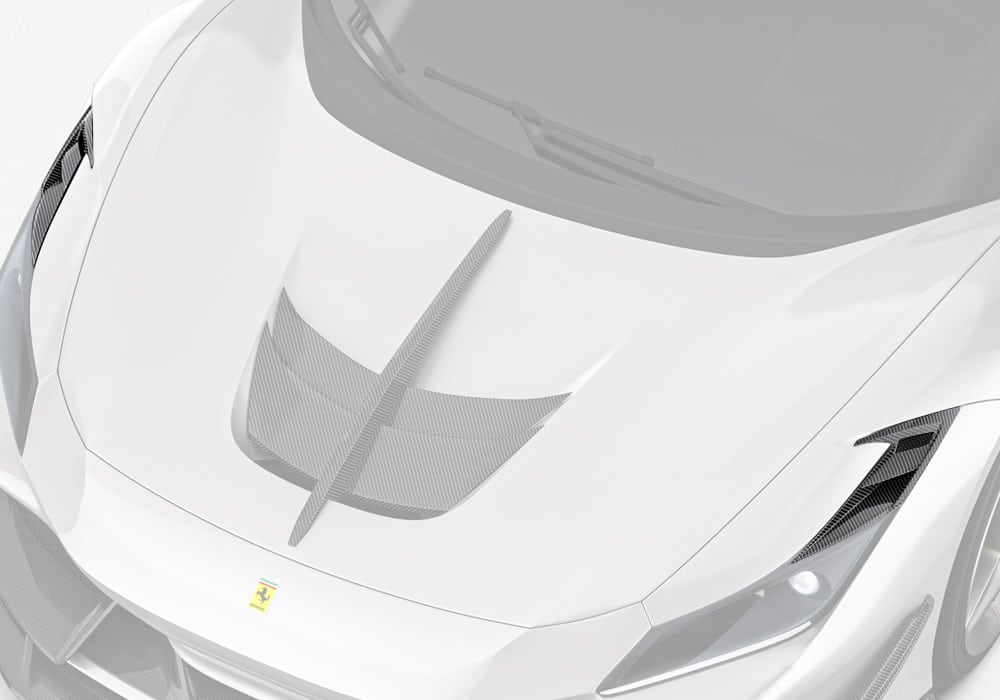 Ferrari F8 Tributo Carbon Fibre Front Fender Air Intake - OEM-grade fitment precision styling upgrade