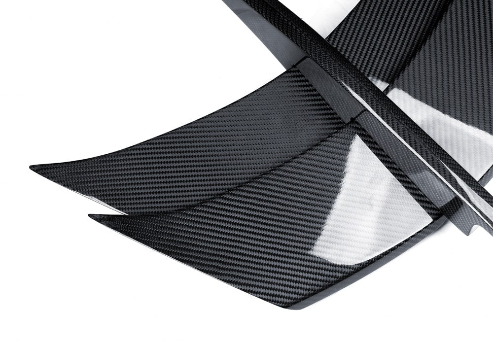 Ferrari F8 Tributo Carbon Fibre Hood Vent Trim - race-inspired lightweight bonnet upgrade