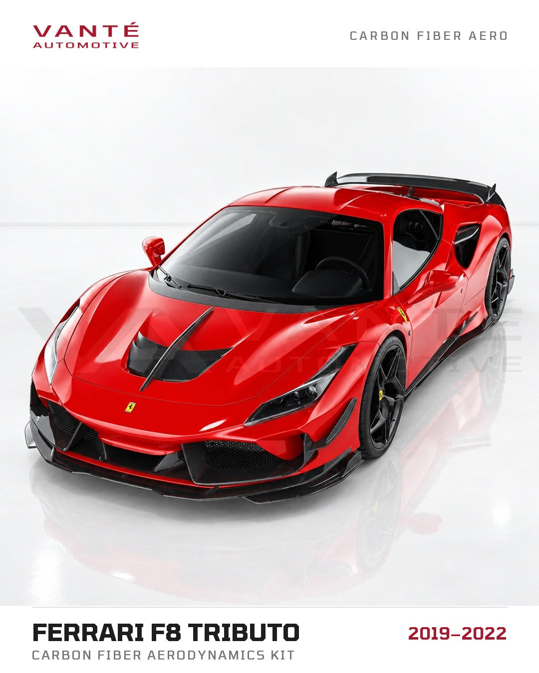 Ferrari F8 Tributo Carbon Fibre Aerodynamics Kit