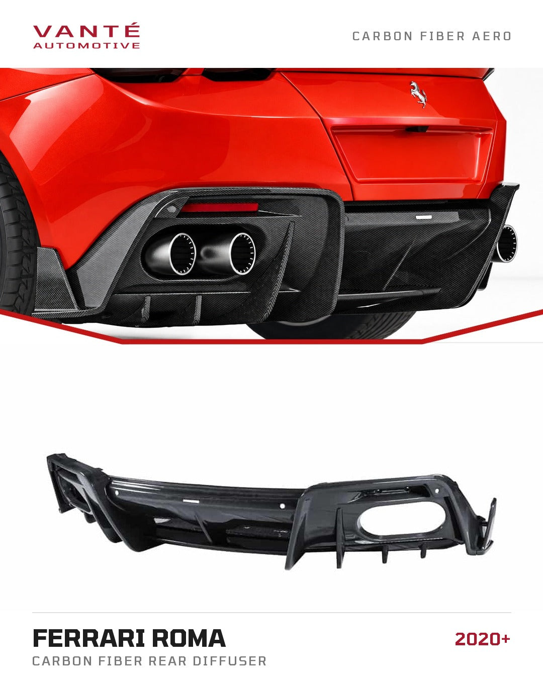 Ferrari Roma Carbon Fibre Rear Diffuser