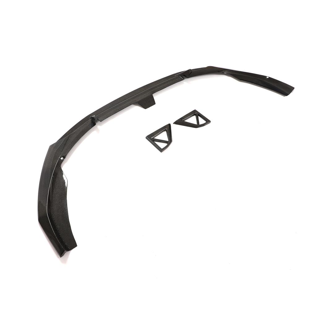 Audi A4 S-Line S4 B9 Carbon Fibre Front Bumper Lip - gloss twill weave splitter upgrade