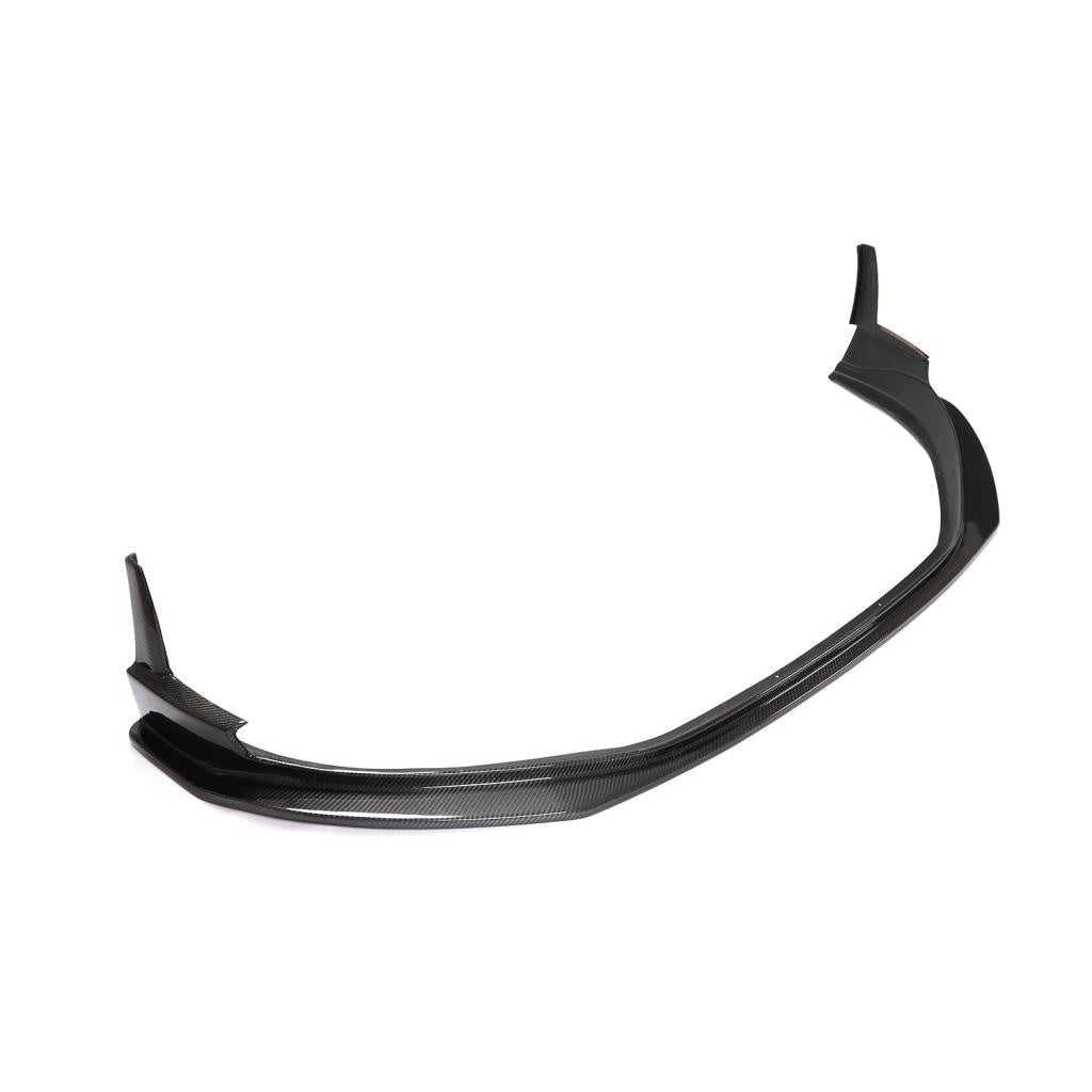 Porsche 718 Boxster Cayman 982 Dry Carbon Fibre Front Bumper Lip Spoiler - gloss twill weave finish