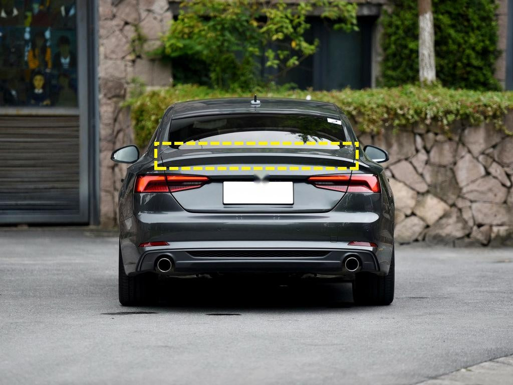 Audi A7 S7 RS7 Sportback Carbon Fibre Rear Boot Spoiler Lip - gloss 3x3 twill OEM fitment