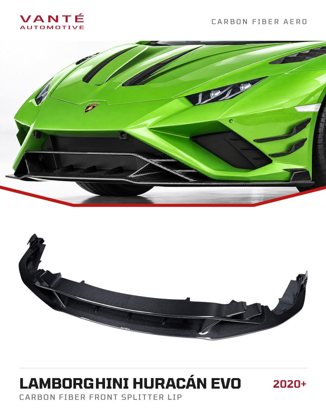 Lamborghini Huracan Evo Carbon Fibre Front Splitter Lip