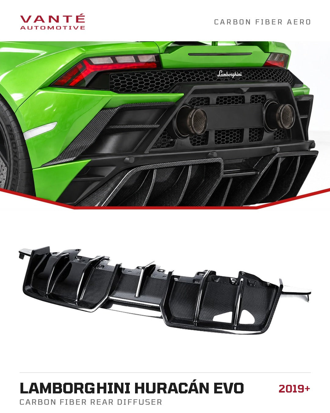 Lamborghini Huracan Evo Carbon Fibre Rear Diffuser
