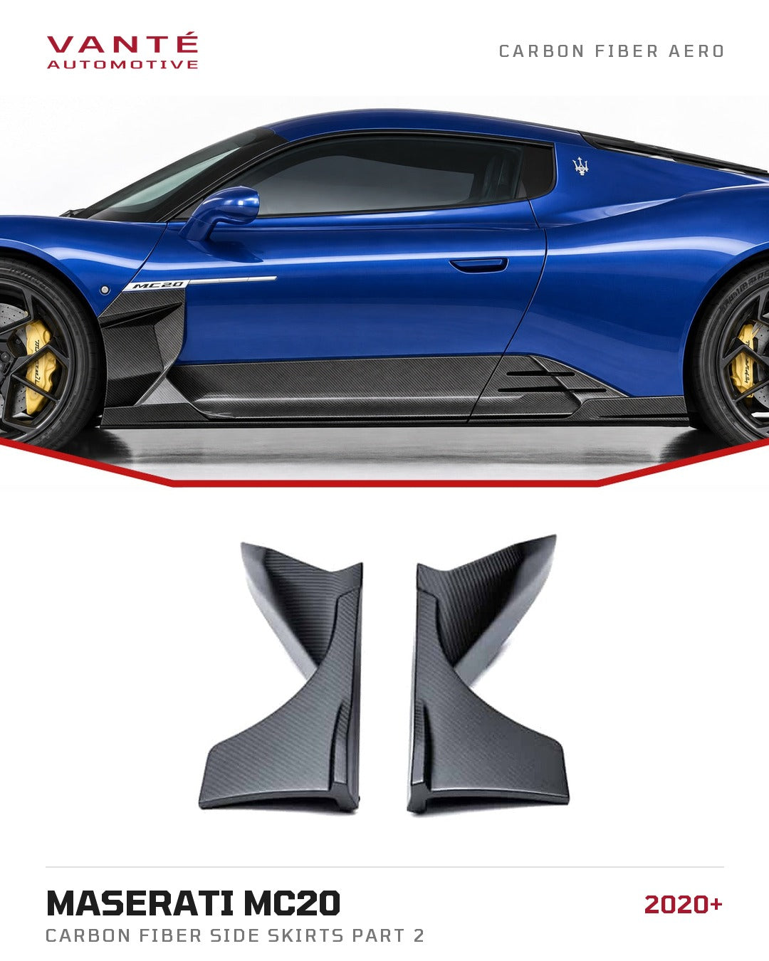 Maserati MC20 Carbon Fibre Side Skirts part 2