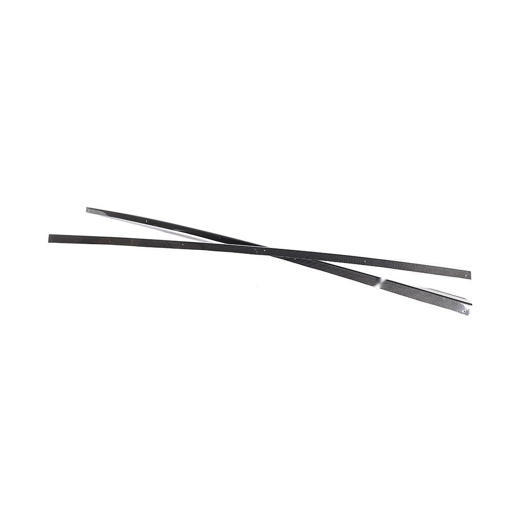Audi S5 B9 Carbon Fibre Side Skirt Extensions - gloss twill weave CNC moulded