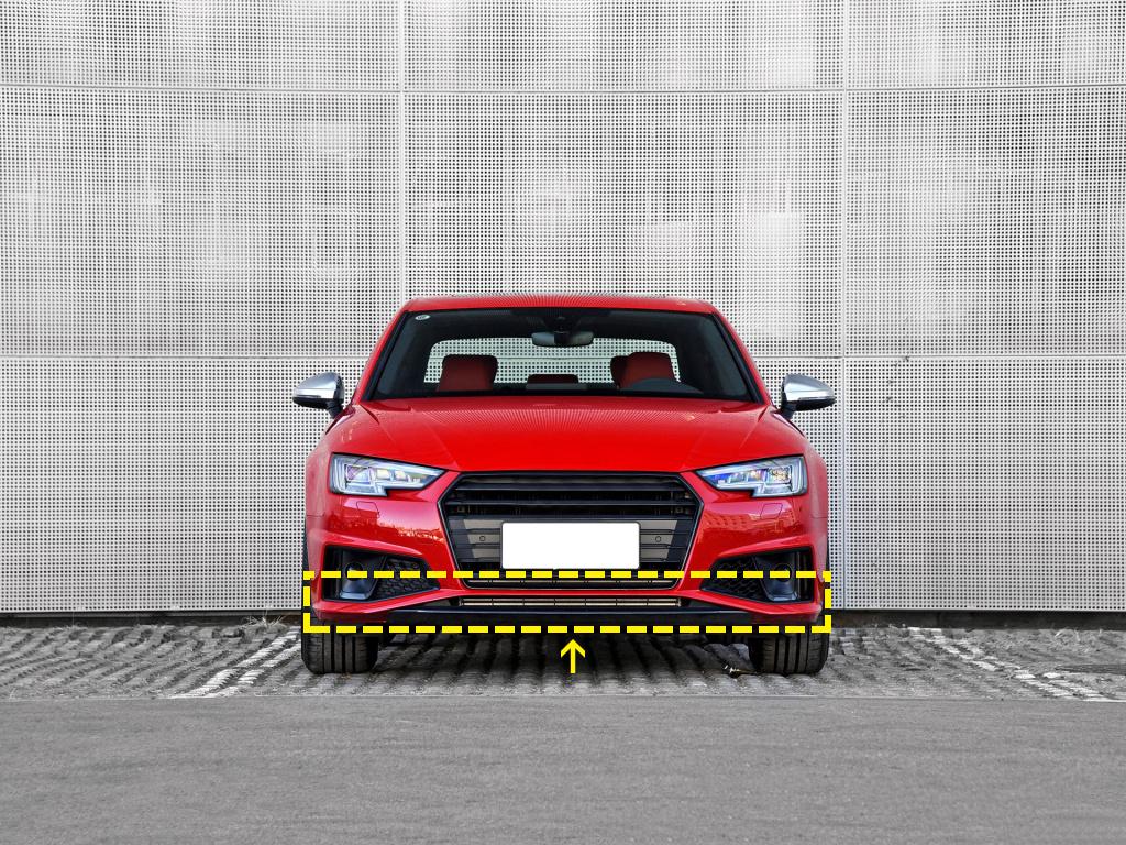 Audi S4 A4 B9 S-Line Carbon Fibre Front Bumper Lip Splitter - gloss twill weave finish