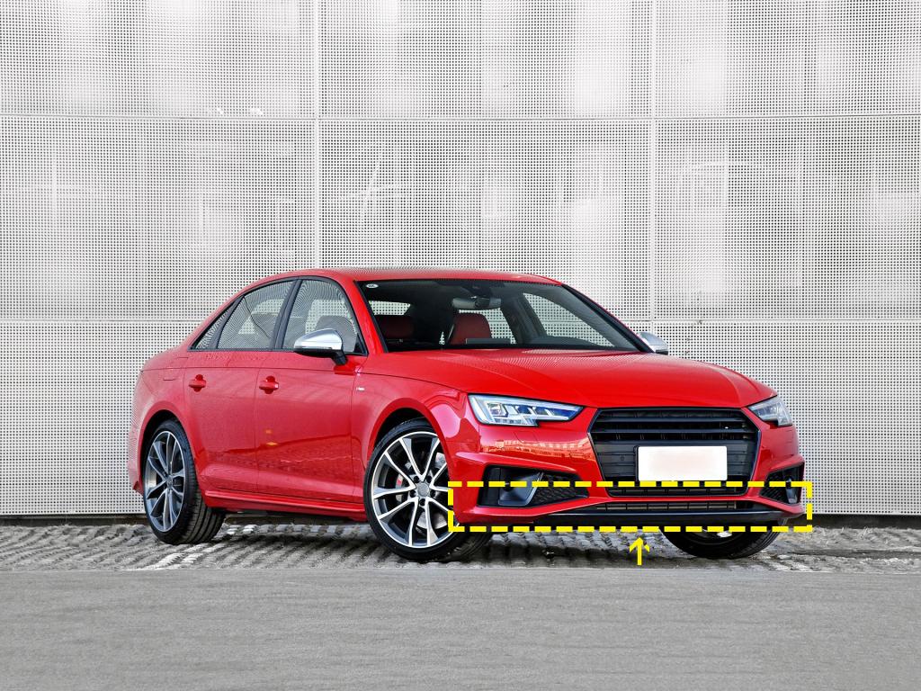 Audi S4 A4 B9 S-Line Carbon Fibre Front Bumper Lip Splitter - gloss twill weave finish