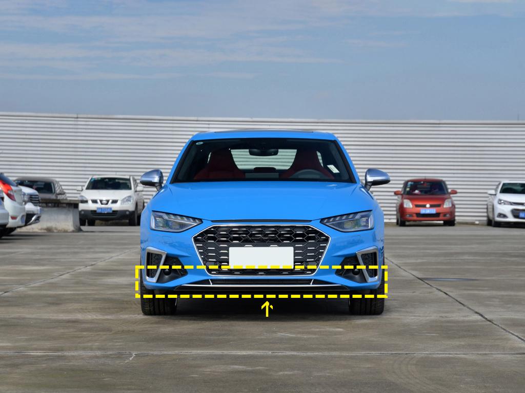 Audi A4 S4 B9 Carbon Fibre Front Lip Splitter - gloss 3x3 twill weave OEM fitment