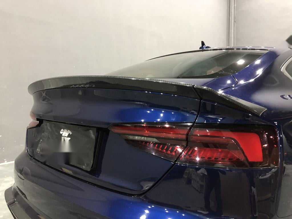 Audi A5 S5 Sportback Carbon Fibre 3-Piece Spoiler - gloss twill weave rear upgrade