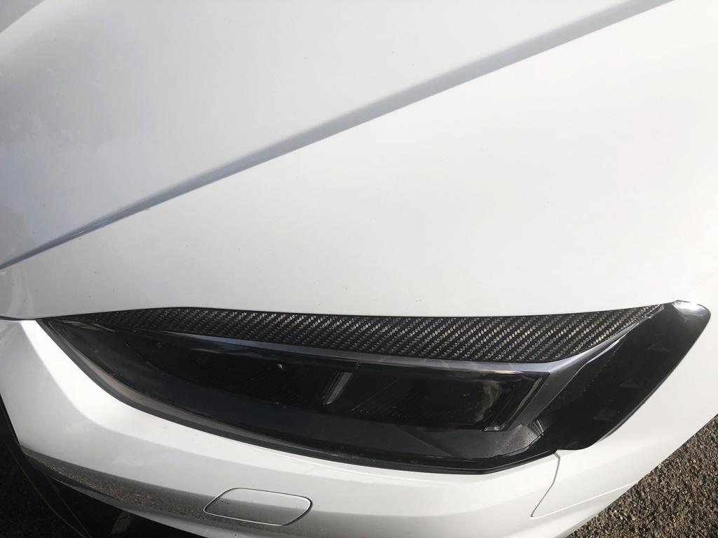 Audi A5 S5 RS5 B9 Dry Carbon Fibre Headlight Eyebrows - precision CNC trim upgrade