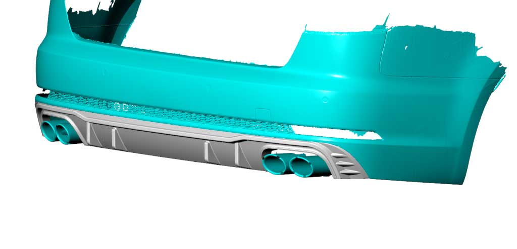 Audi S4 B9 Carbon Fibre Rear Diffuser Lip - gloss 3x3 twill weave OEM fitment upgrade