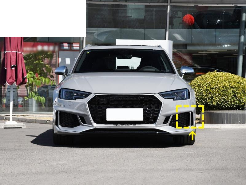 Audi RS4 B9 Carbon Fibre Front Bumper Canards - gloss twill weave pair