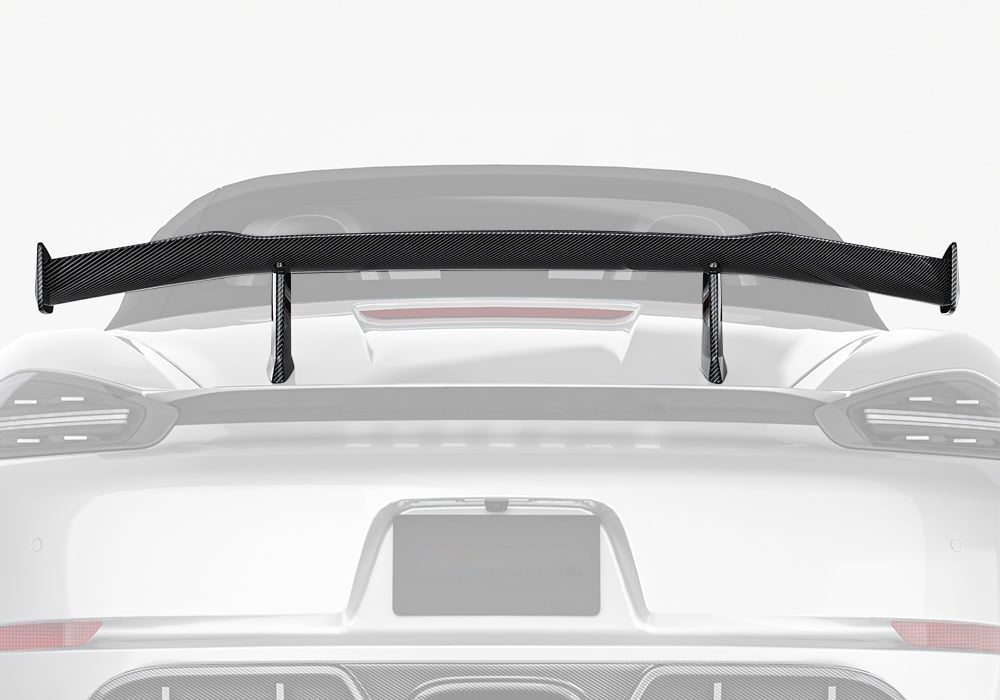 Porsche 718 982c Carbon Fibre Rear Spoiler - lightweight track-inspired aerodynamic upgrade