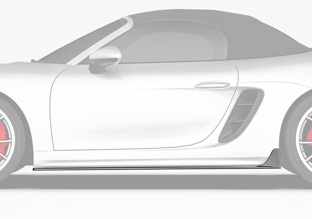 Porsche 718 982c Carbon Fibre Side Skirts - aerodynamic styling upgrade
