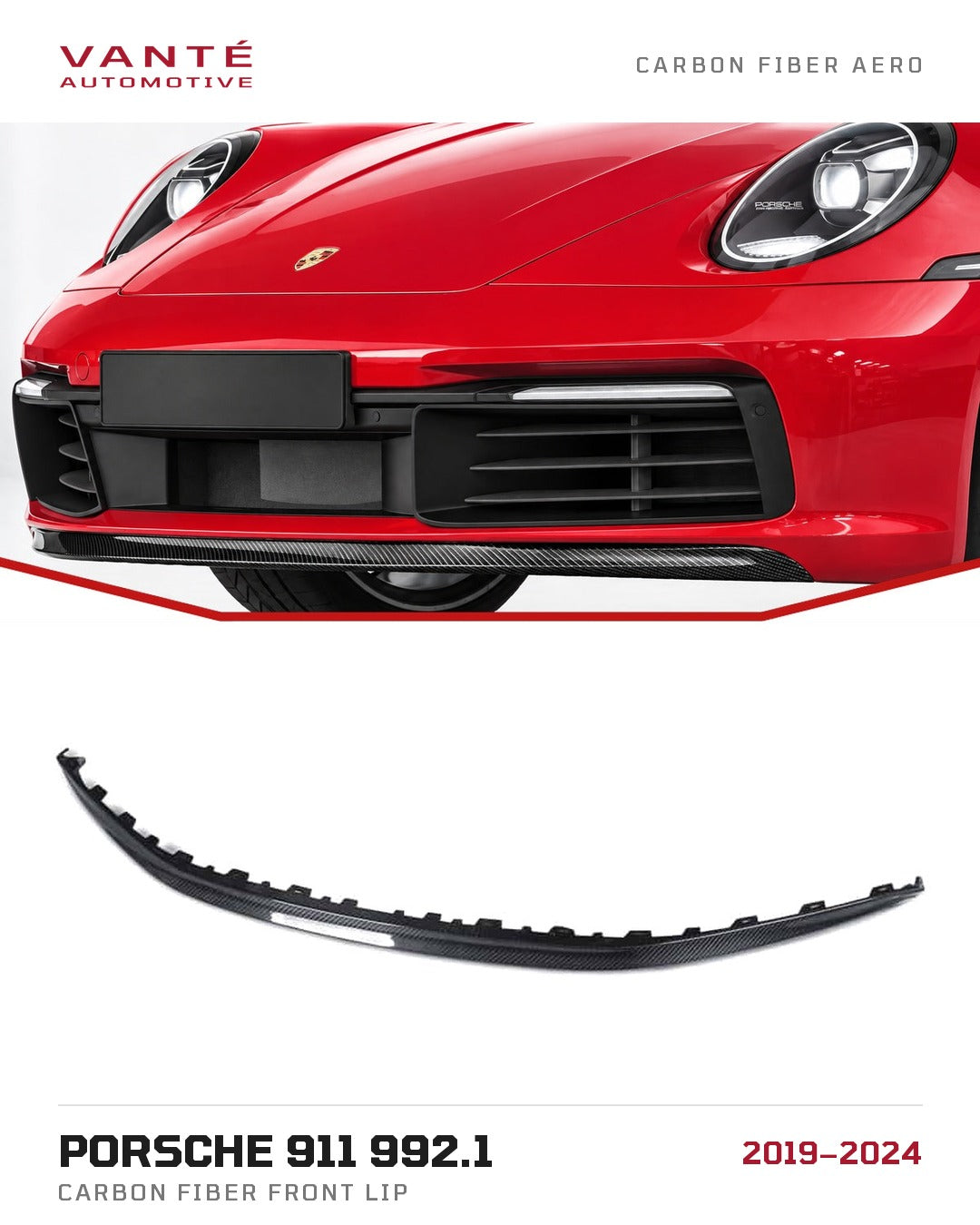 Porsche 911 992.1 Carbon Fibre Front Lip