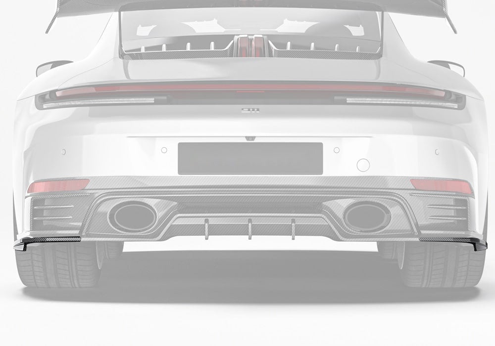 Porsche 911 992.2 Carbon Fibre Rear Side Splitters - aerodynamic track-inspired upgrade