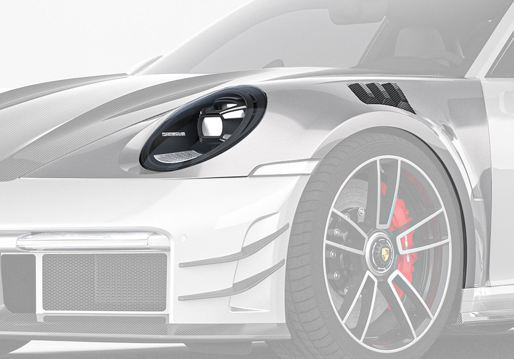 Porsche 911 992 Turbo S Carbon Fibre Side Fenders - lightweight aerodynamic upgrade