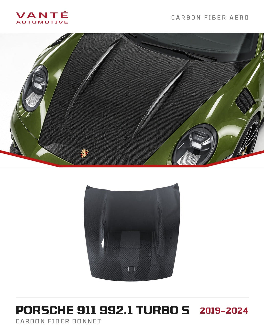 Porsche 911 992.1 Turbo S Carbon Fibre Bonnet