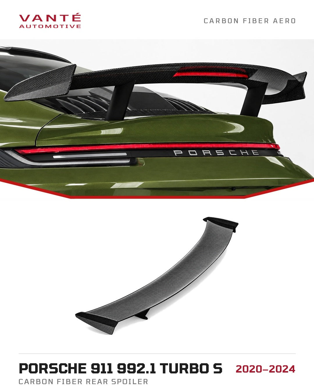 Porsche 911 992.1 Turbo S Carbon Fibre Rear Spoiler