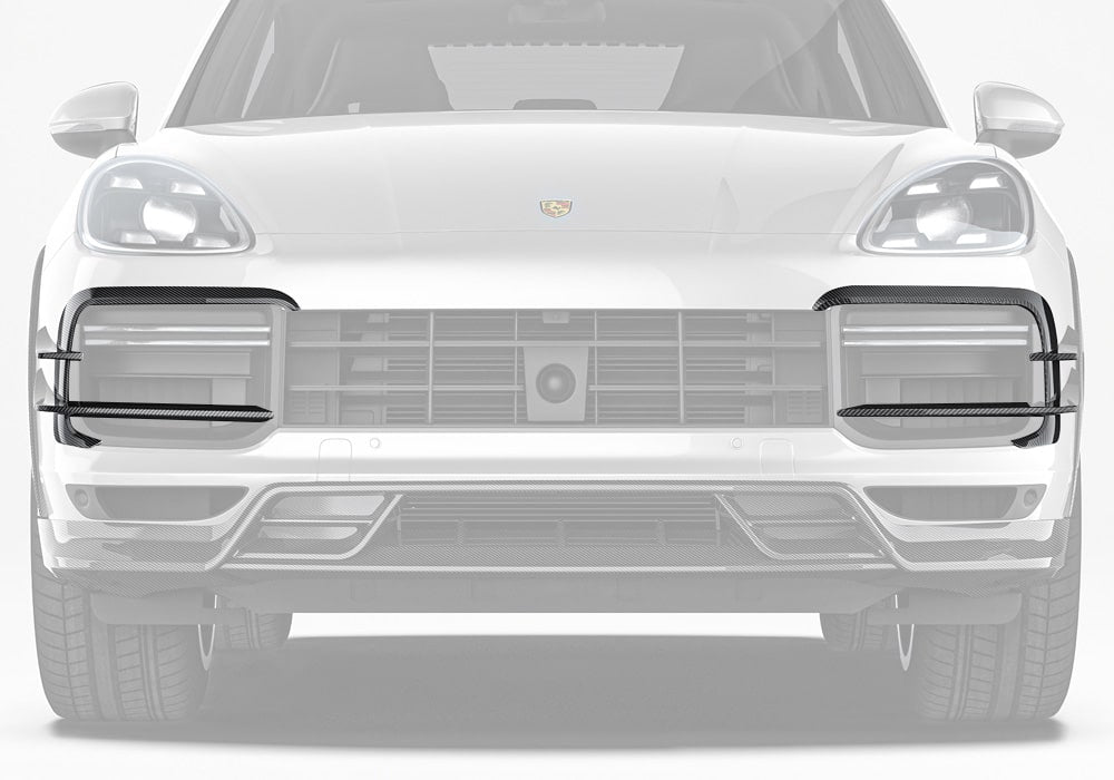 Porsche Cayenne 9YA 9YB Carbon Fibre Front Canards - aerodynamic race-inspired styling upgrade