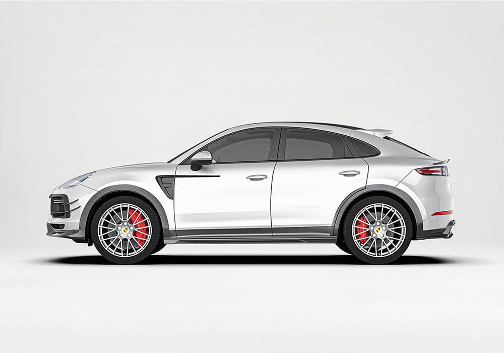 Porsche Cayenne 9YA 9YB Carbon Fibre Front Lip - aggressive aero styling upgrade