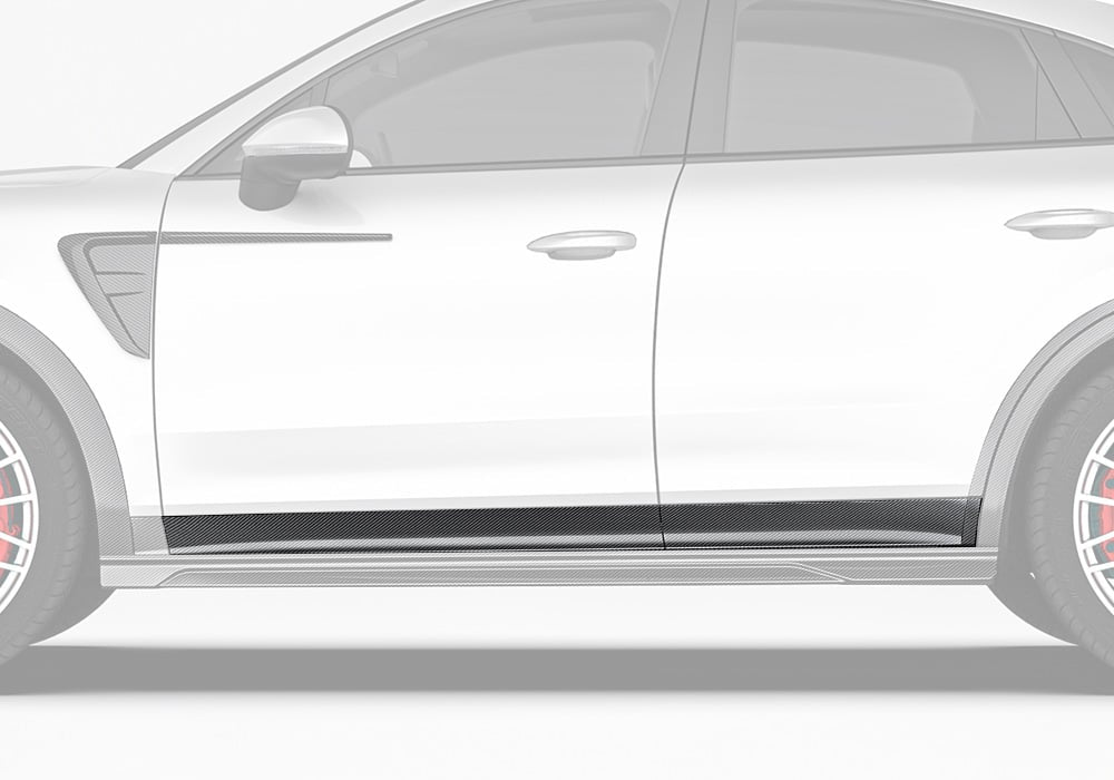 Porsche Cayenne 9YA/9YB Carbon Fibre Lower Door Moulding - OEM fitment side trim upgrade