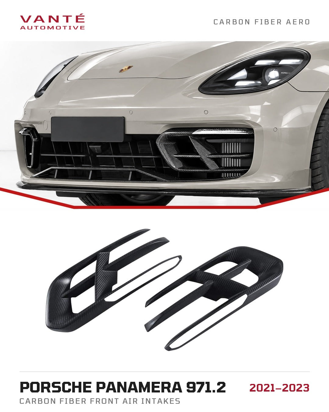 Porsche Panamera 971.2 Carbon Fibre Front Air Intakes