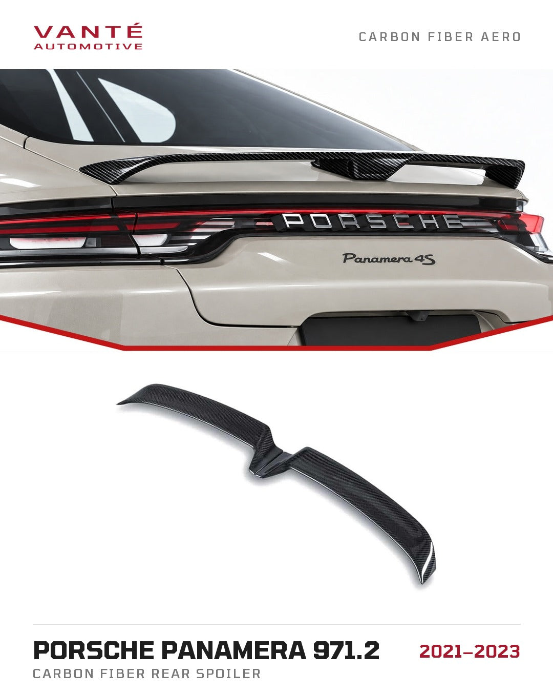 Porsche Panamera 971.2 Carbon Fibre Rear Spoiler