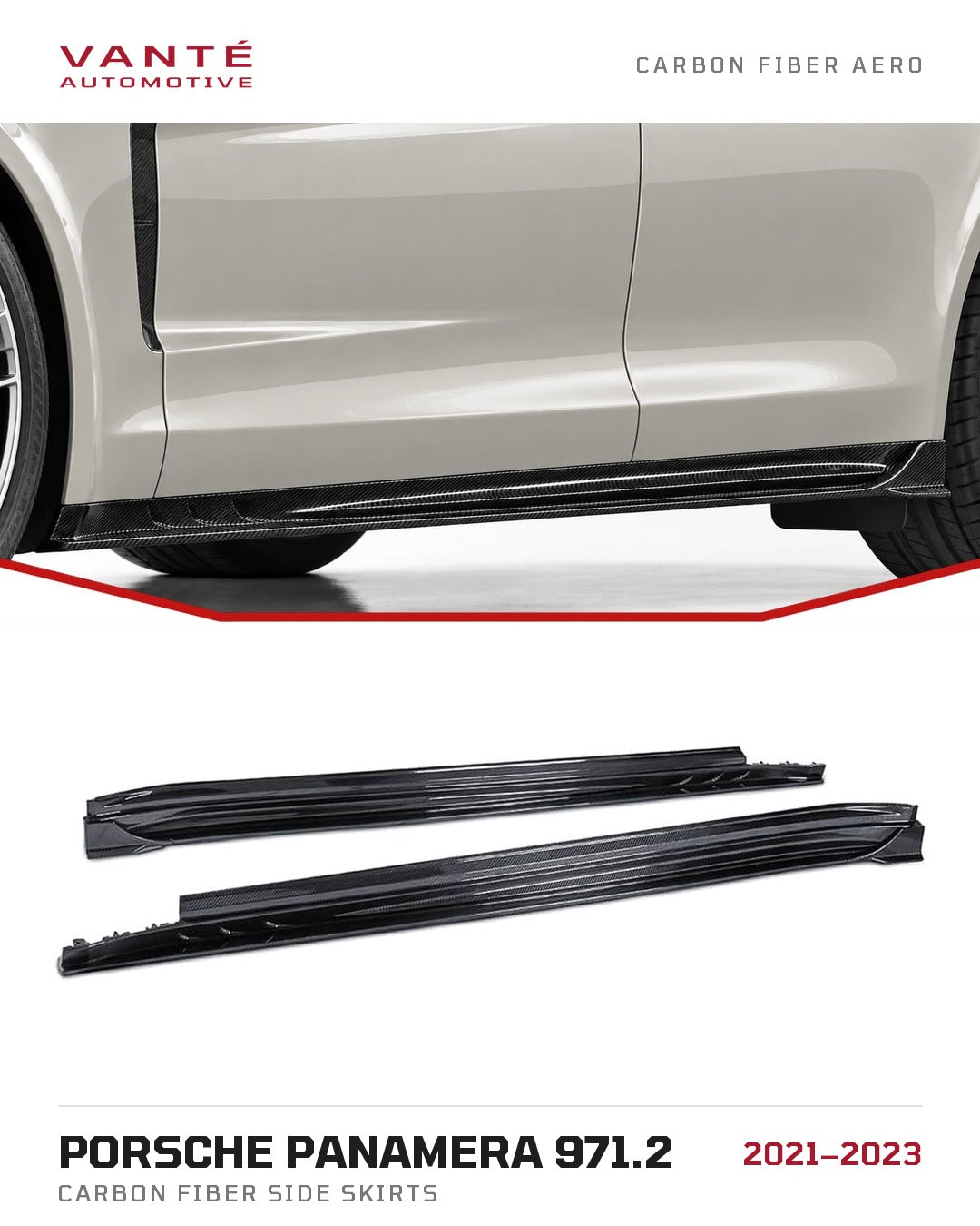 Porsche Panamera 971.2 Carbon Fibre Side Skirts