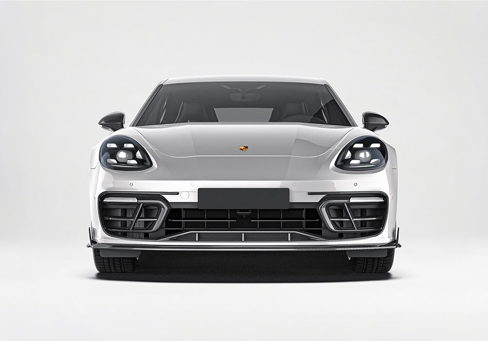 Porsche Panamera 971 Carbon Fibre Aero Kit - front splitter, rear diffuser, side skirts and spoiler