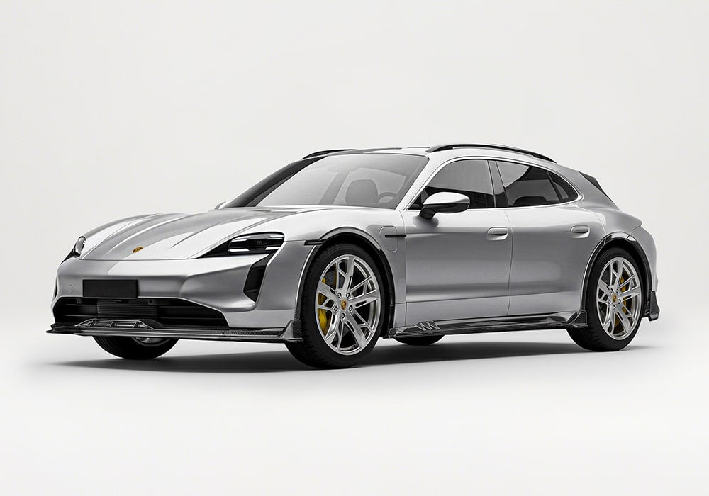 Porsche Taycan Carbon Fibre Aero Kit - full body aerodynamic upgrade with gloss finish