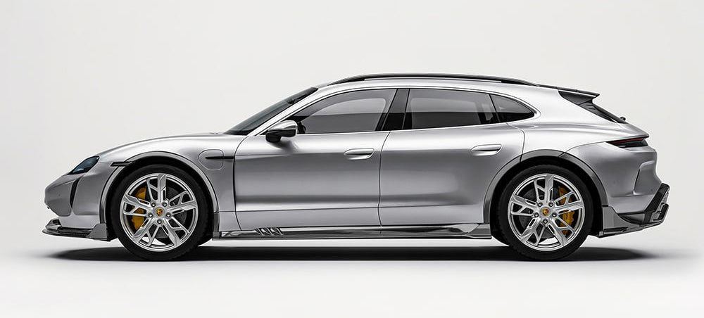 Porsche Taycan Carbon Fibre Aero Kit - full body aerodynamic upgrade with gloss finish