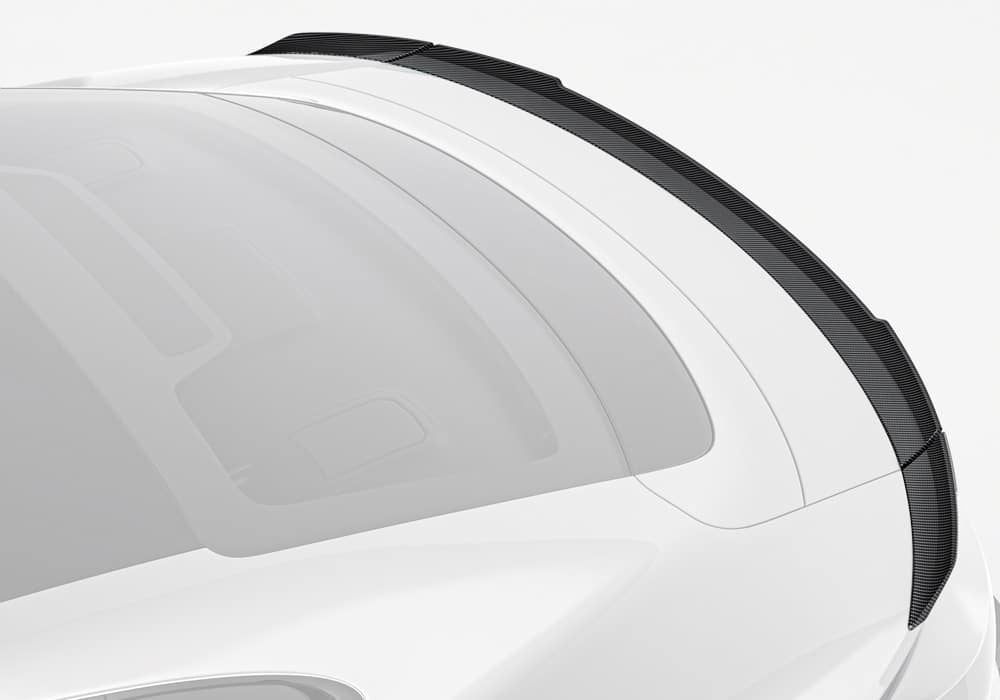 Porsche Taycan Carbon Fibre Rear Spoiler - race-inspired aero upgrade with gloss finish