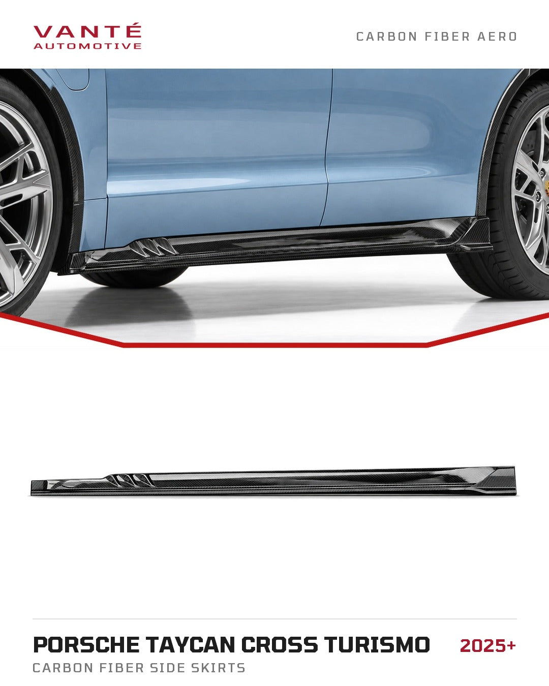 Porsche Taycan Cross Turismo Carbon Fibre Side Skirts