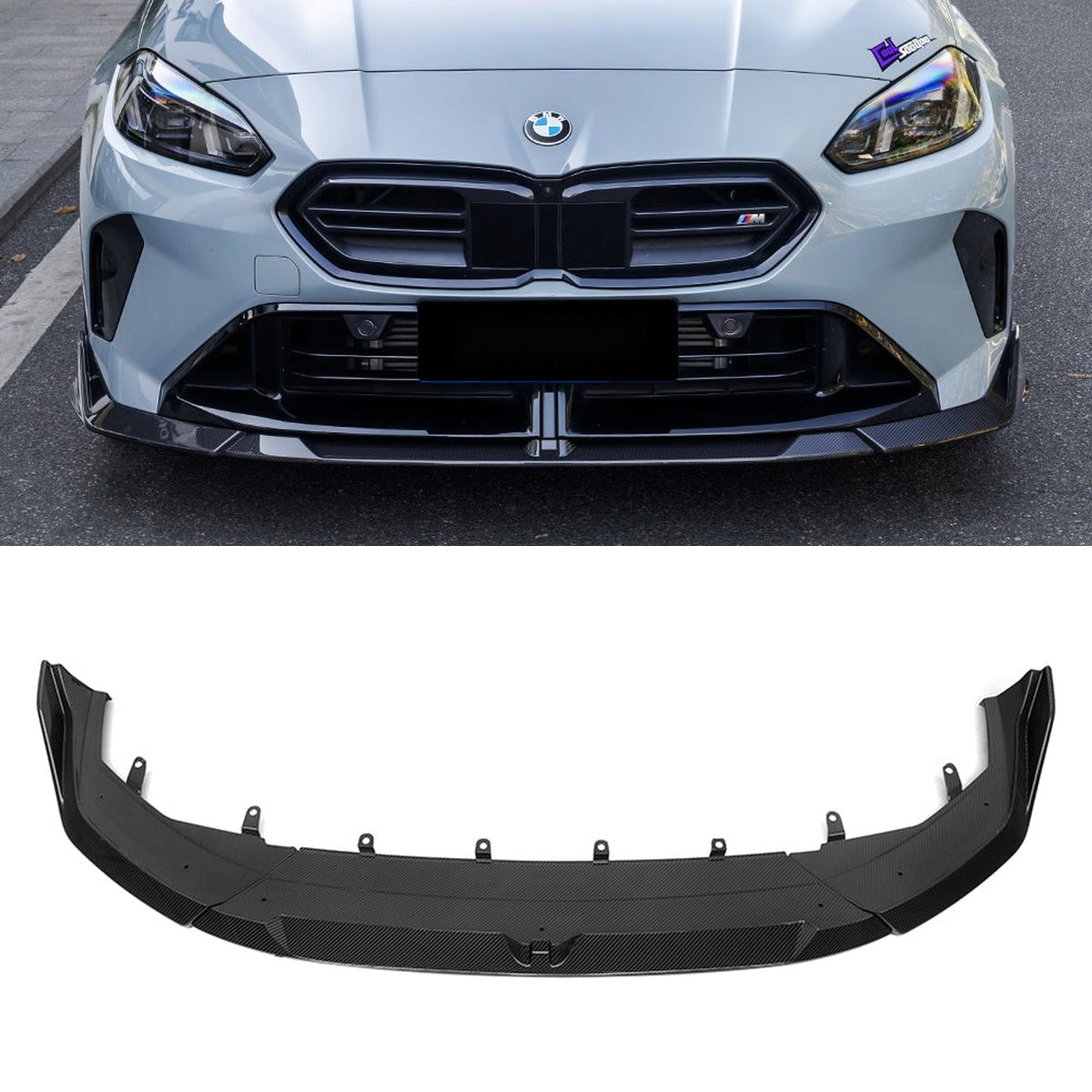BMW 2 Series F74 Prepreg Carbon Fibre Front Lip - aggressive winglet aero upgrade