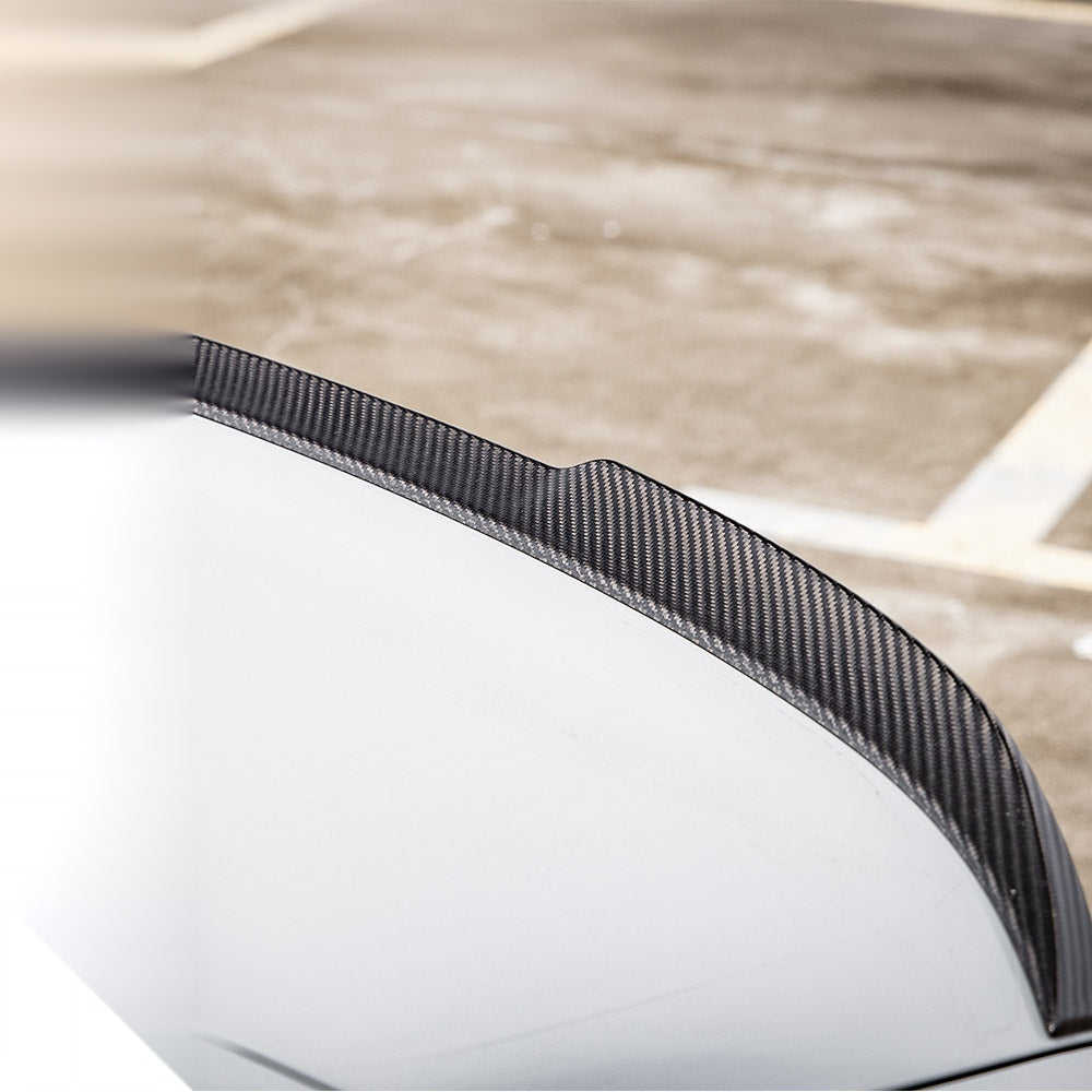 BMW 2 Series G42 Prepreg Carbon Fibre Rear Spoiler - gloss OEM-fit bootlid lip upgrade