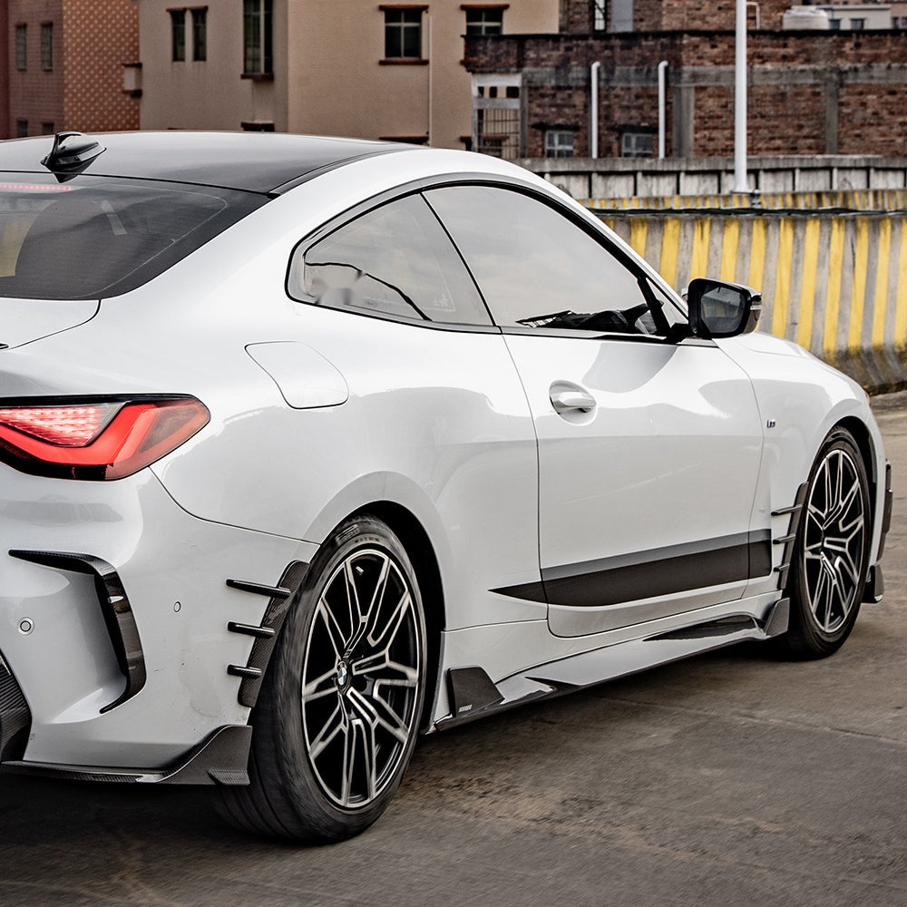 BMW 4 Series G22 Prepreg Carbon Fibre Side Skirts - precision 3D-scanned OEM fitment upgrade