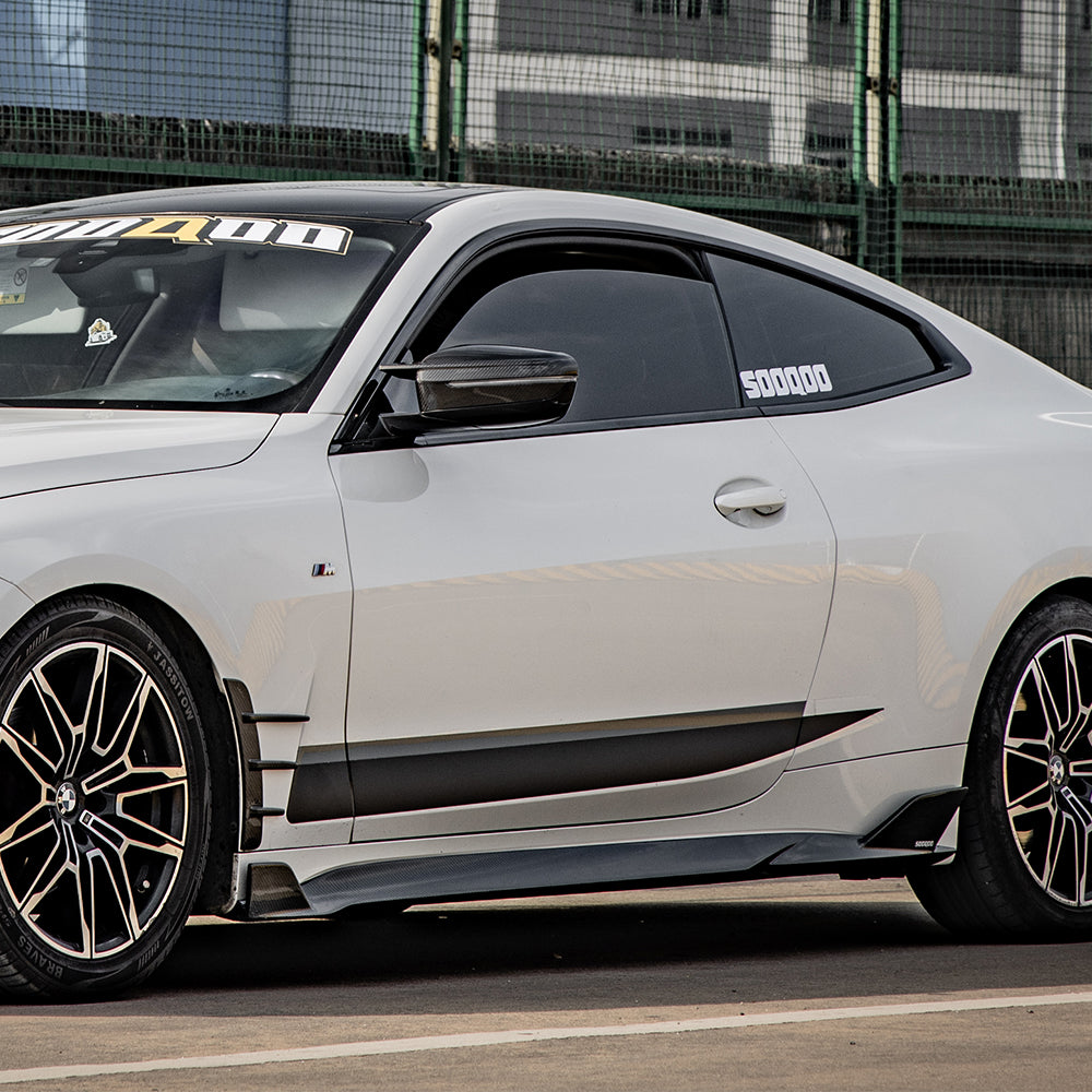BMW 4 Series G22 Prepreg Carbon Fibre Side Skirts - precision 3D-scanned OEM fitment upgrade