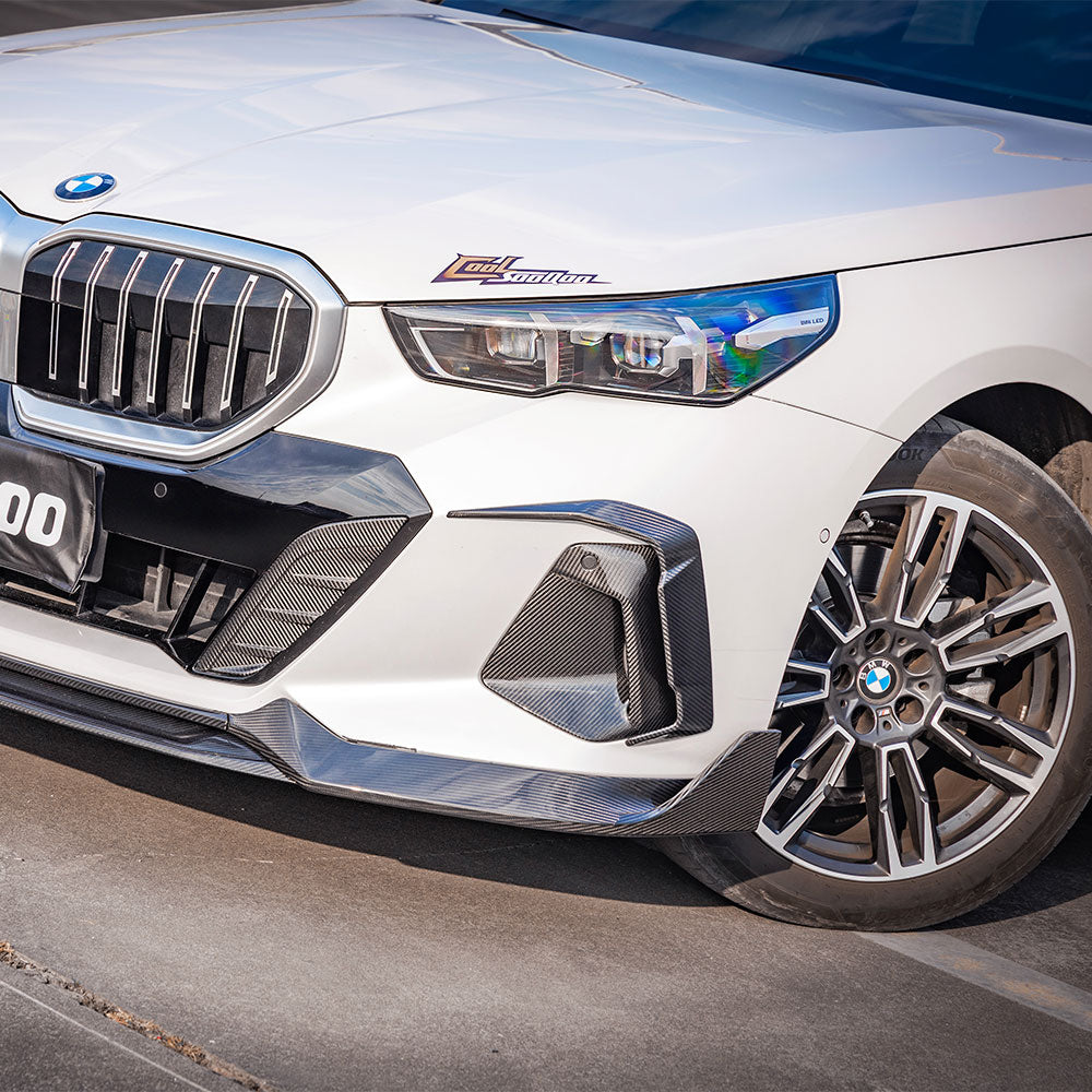 BMW 5 Series G60 Prepreg Carbon Fibre Front Bumper Insert - gloss finish OEM fitment