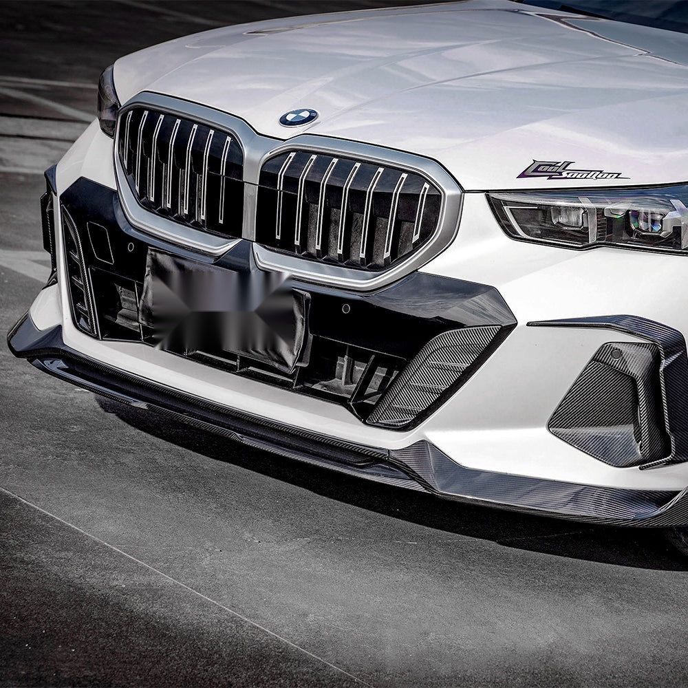 BMW 5 Series G60 Prepreg Carbon Fibre Front Lip - aggressive aerodynamic styling upgrade